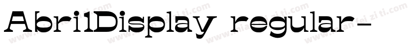 Abri1Display regular字体转换